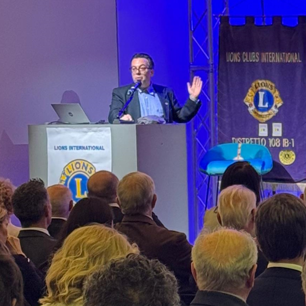 Marco Consolaro speaker al Convegno Lions &lsquo;L&rsquo;intelligenza dell&rsquo;invisibile&rsquo;, Busto Arsizio, aprile 2025
